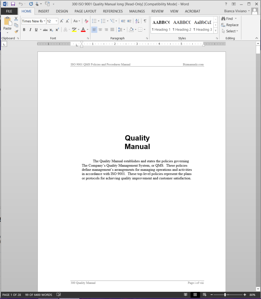 iso 17025 quality manual template free